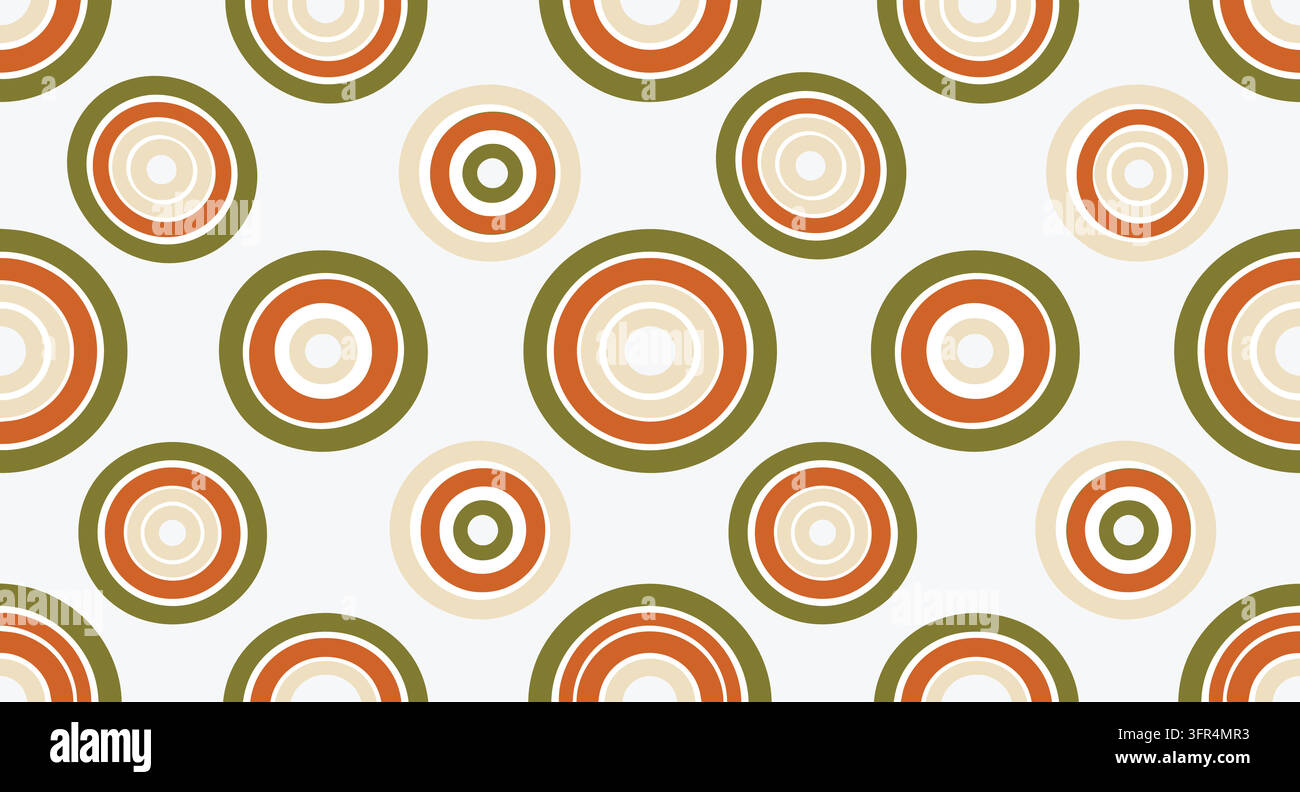 Modello geometrico circolare astratto con anelli colorati concentrici Illustrazione Vettoriale