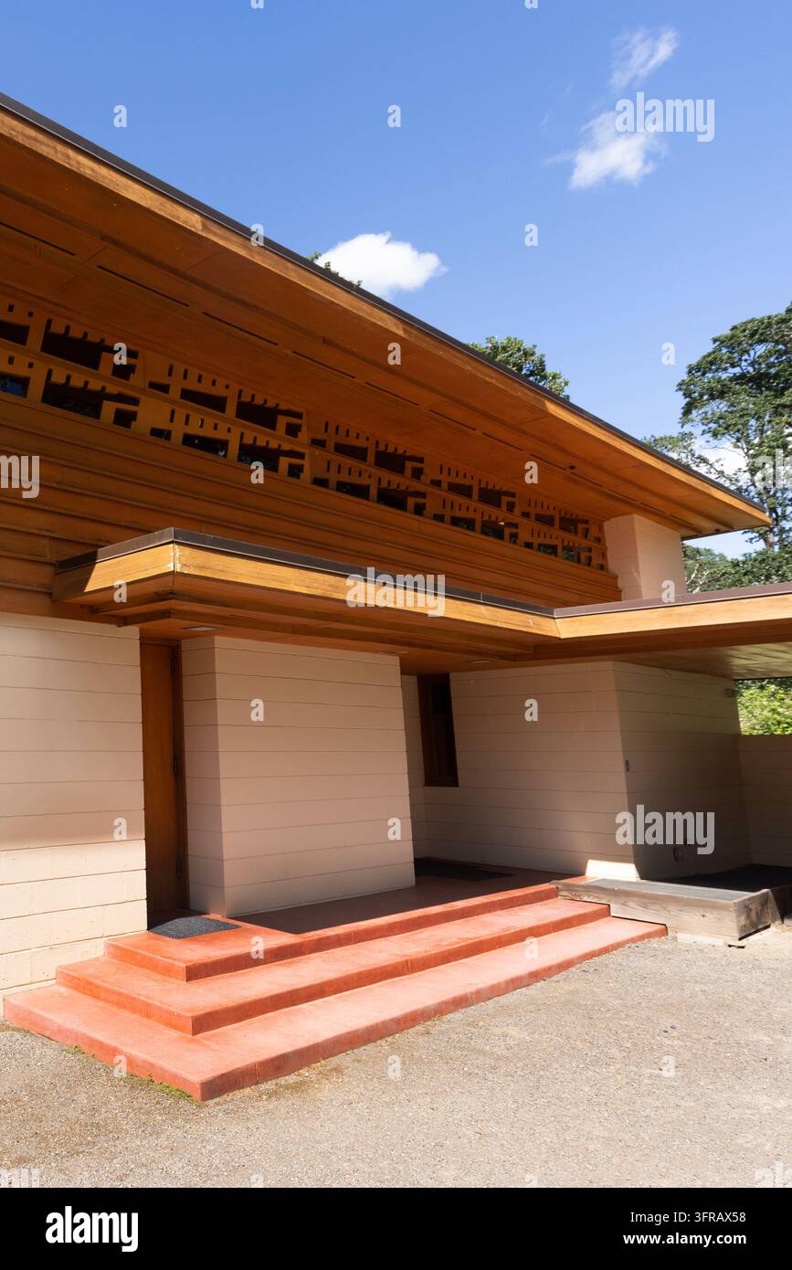 La casa Gordon progettata da Frank Lloyd Wright si trova a Silverton, Oregon. Completata nel 1963 per Conrad ed Evelyn Gordon. Casa in stile usoniano emp Foto Stock