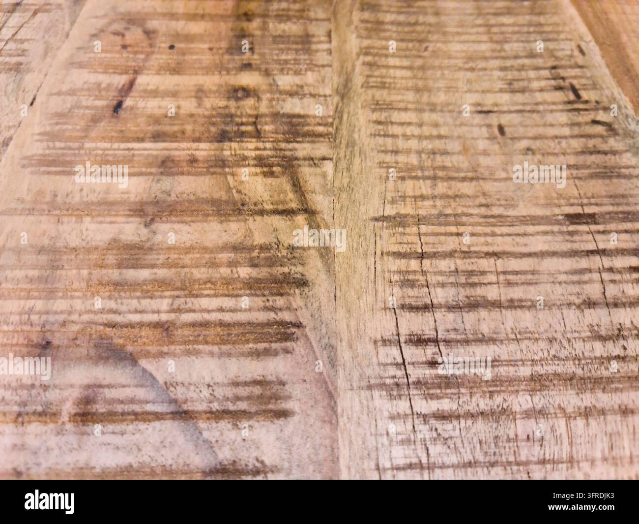 Una bella superficie di legno intemprato in un aspetto retrò Foto Stock
