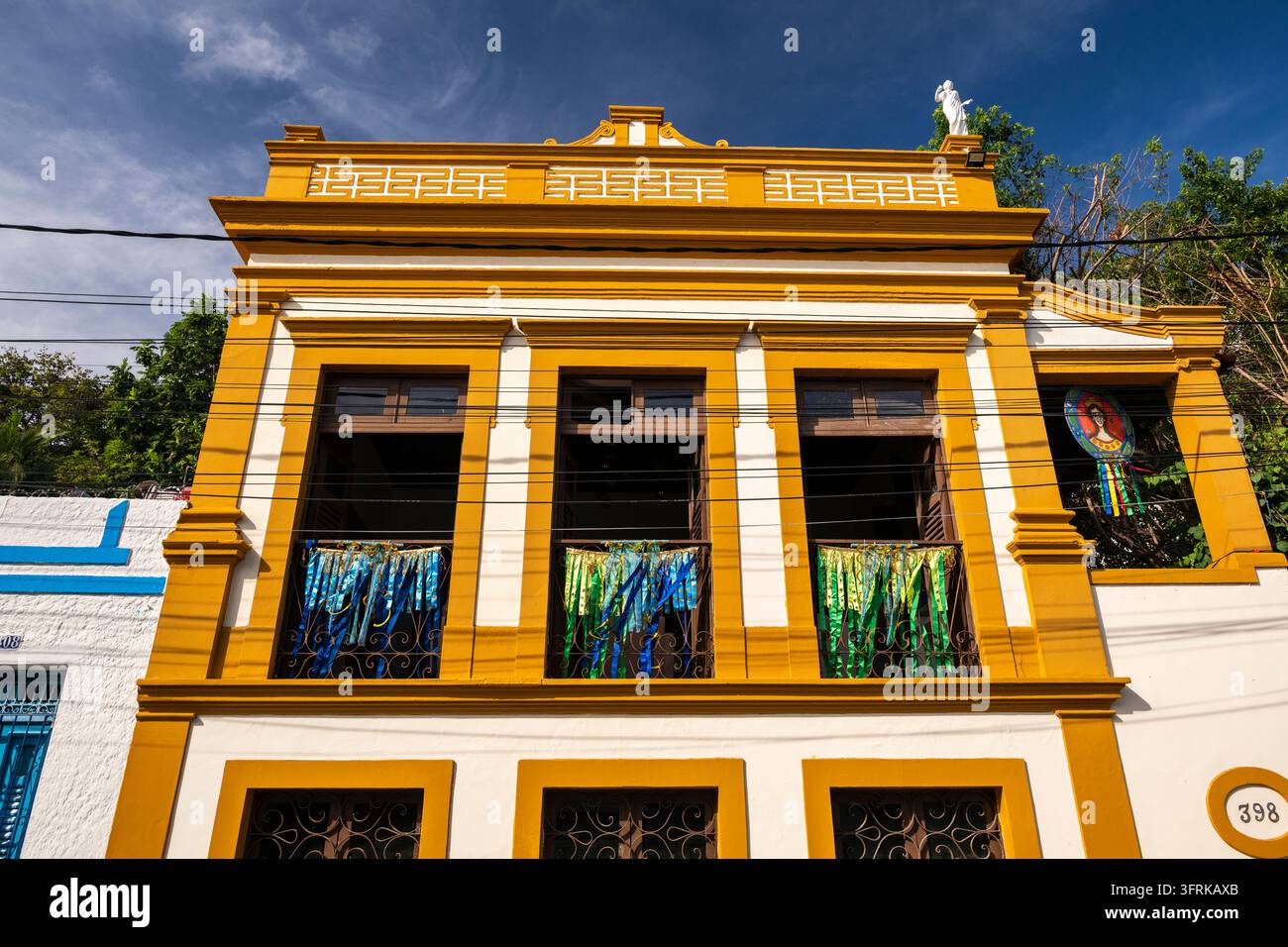 Antica casa storica a Olinda, stato del Pernambuco, Brasile Foto Stock