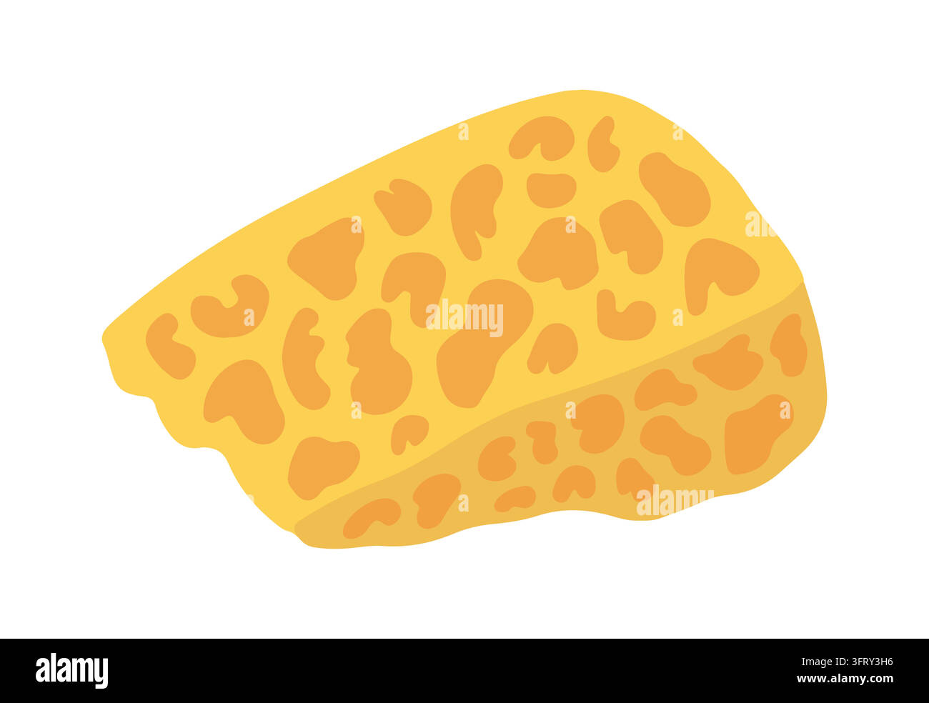 Fetta di formaggio giallo tagliata Illustrazione Vettoriale