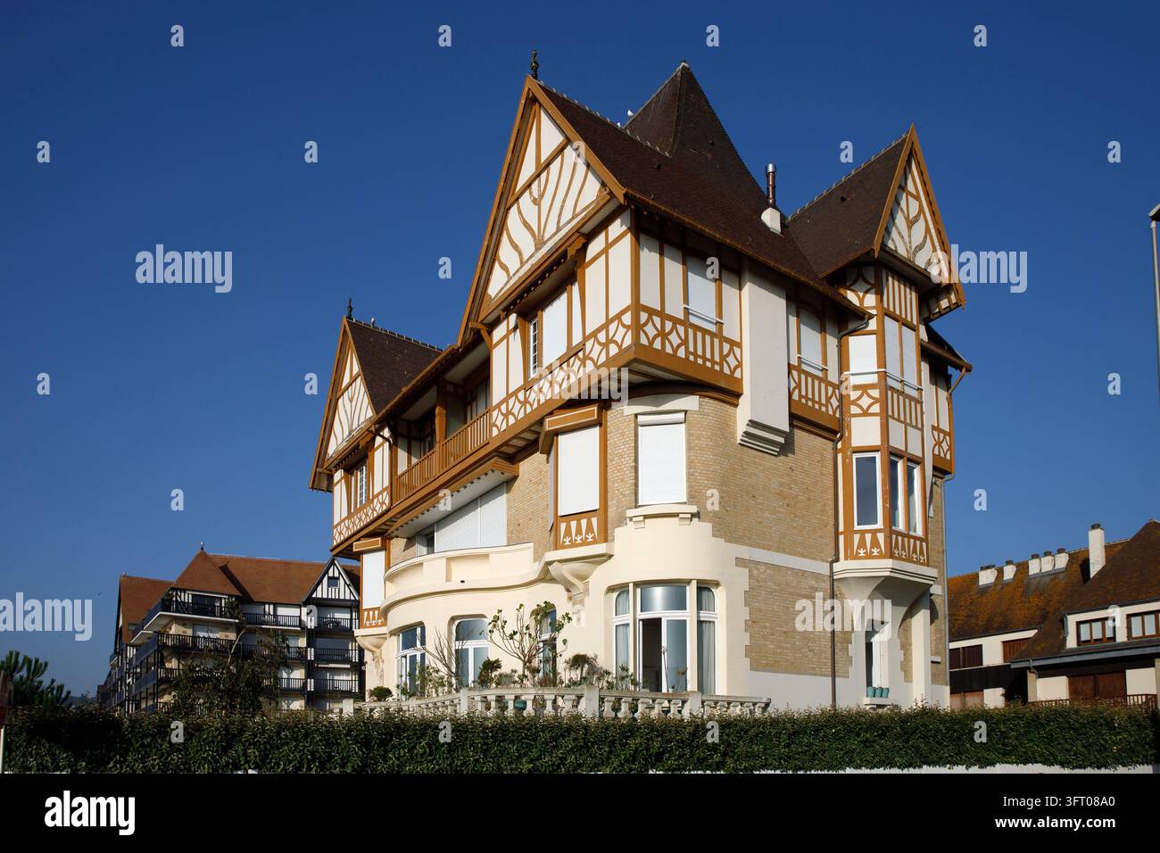 Francia, Normandia, Calvados, Côte Fleurie, Deauville, Boulevard Cornuché Foto Stock