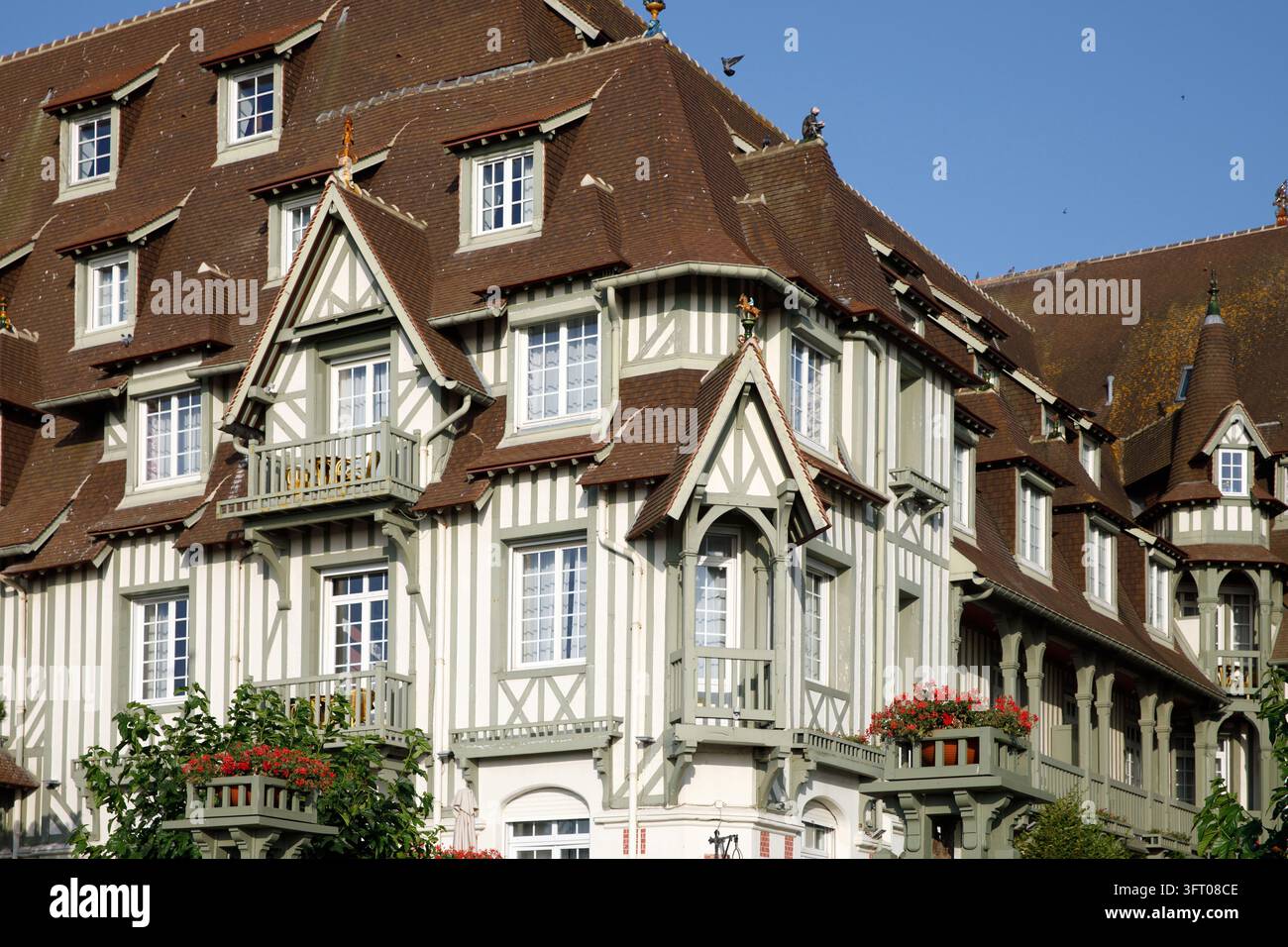 Francia, Normandia, Calvados, Côte Fleurie, Deauville, Boulevard Cornuché, Hotel Barrière Le Normandy Deauville Foto Stock