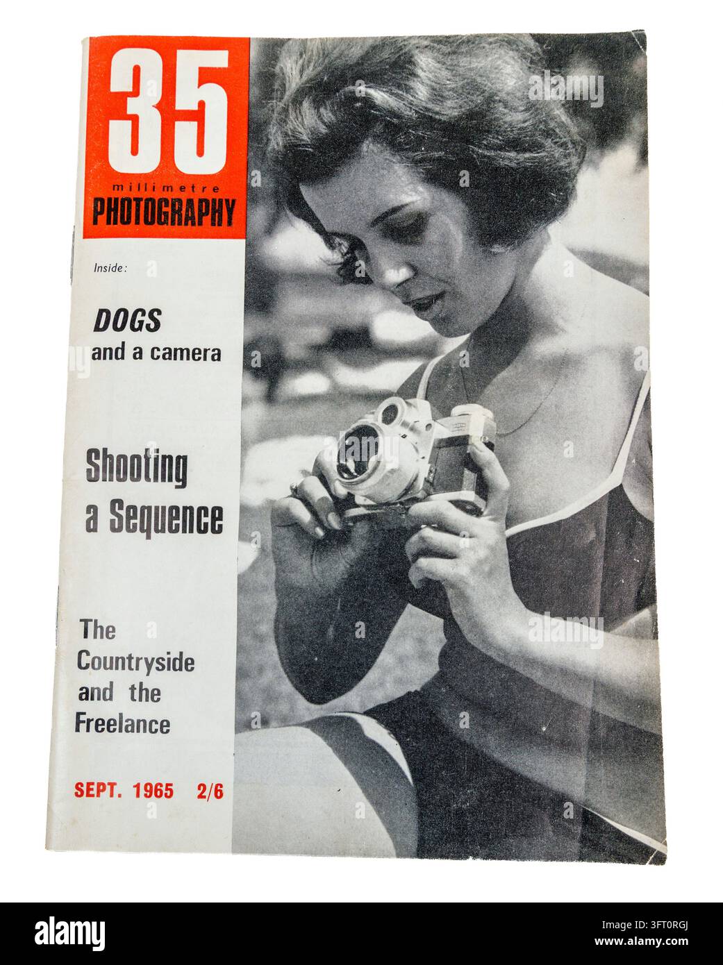 Esempio di una rivista di fotografia degli anni '60, fotografia 35 millimetri, settembre 1965 Foto Stock