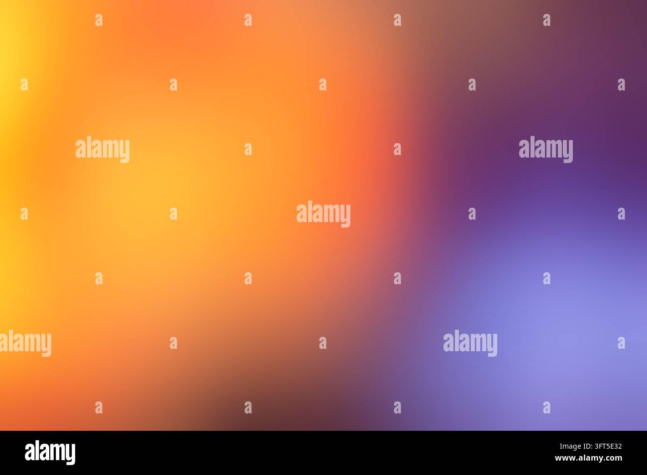 Sfondo sfocato astratto con sfumatura arancione e viola e bagliore caldo e morbido Foto Stock