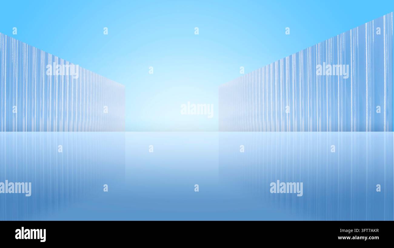Sfondo astratto a strisce blu chiaro per podio Foto Stock