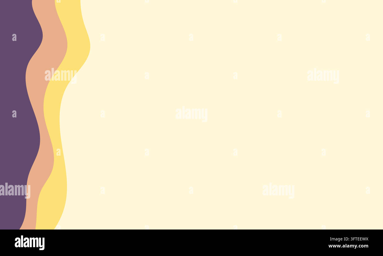 Morbide onde increspano in tonalità calde e terrose. I toni pastello creano un'atmosfera gentile e calmante. Ideale per progetti di design minimalista. Perfetto per sfondo Illustrazione Vettoriale