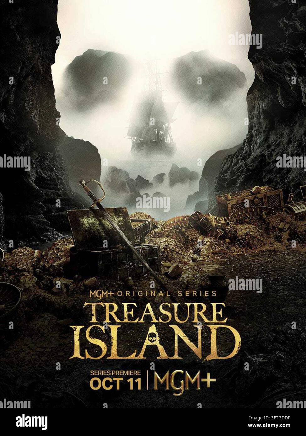 Treasure Island   poster della serie TV Foto Stock
