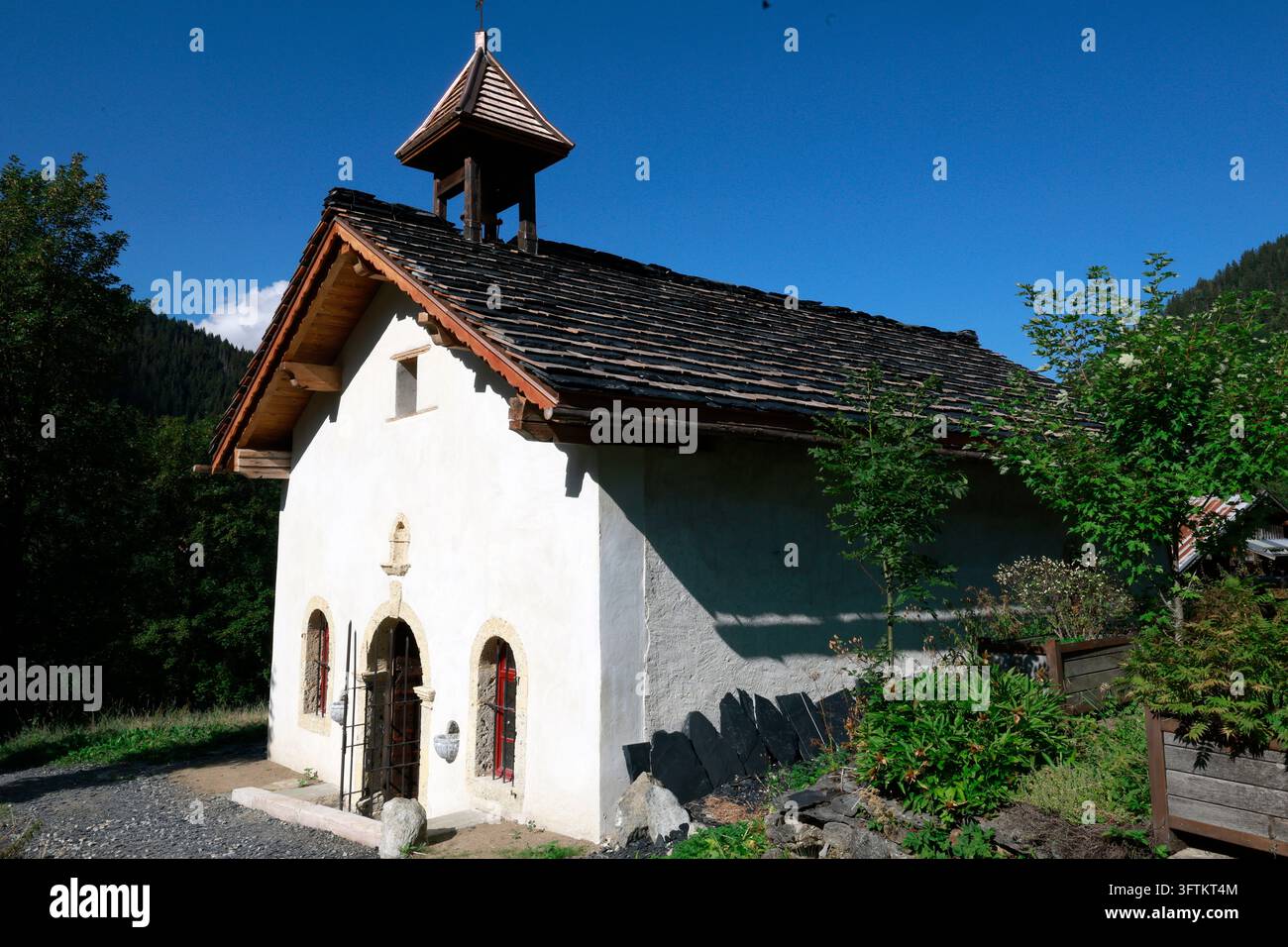 Cappella barocca a Bionnassay. Saint-Gervais. Francia. Foto Stock