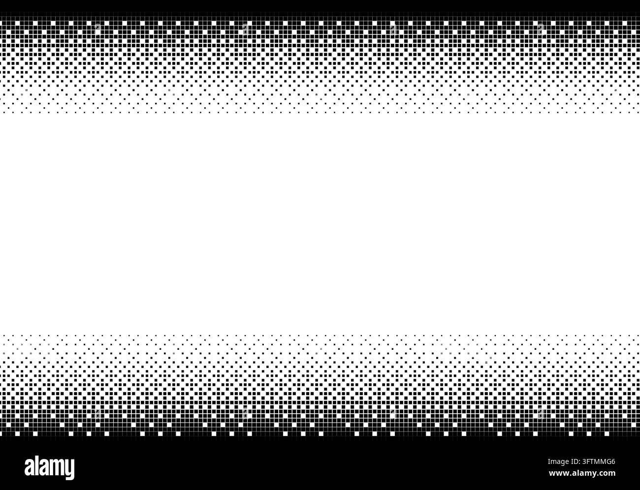 Gradienti di pixel orizzontali in alto e in basso per sfondi retrò di schermi di computer Illustrazione Vettoriale