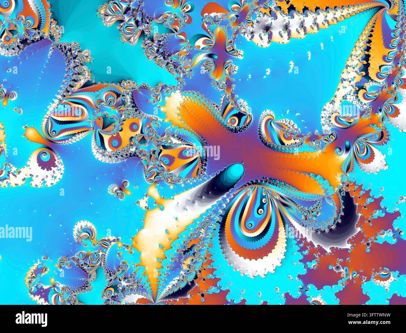Bella zoom nell'infinito matematico mandelbrot set frattale Foto Stock