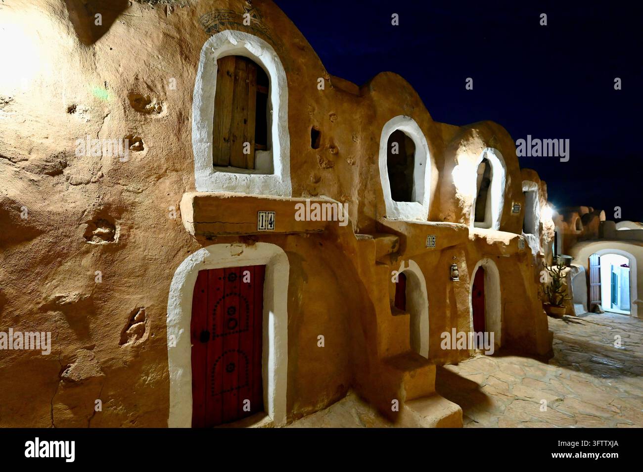 Tunisia, Ksar Hadada, Hedada, Tataouine, Star Wars Mos Espa, Episodio I, Anakin Skywalker, Tatooine Foto Stock