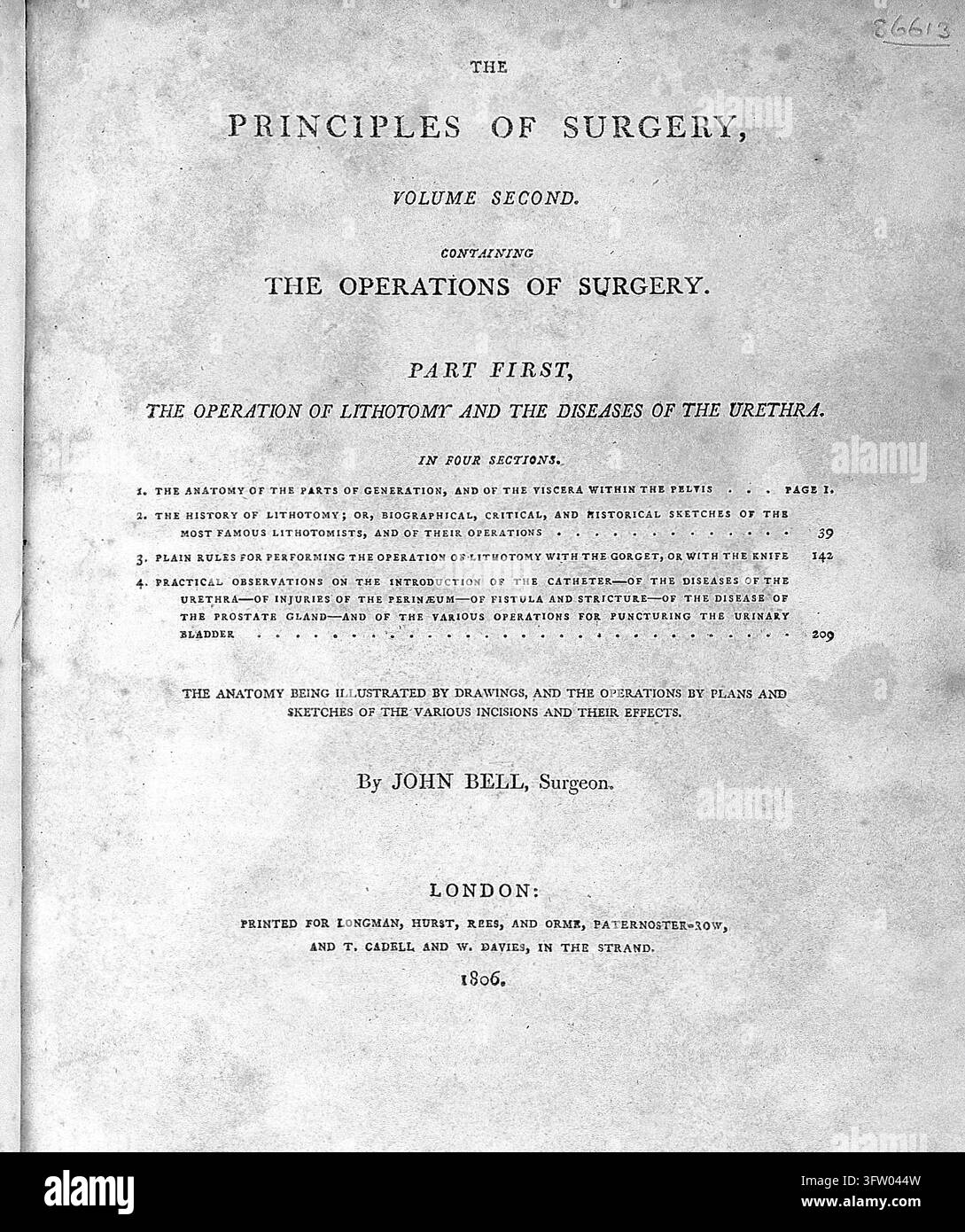 J. Bell, i principi della chirurgia, Volume II, parte i Foto Stock