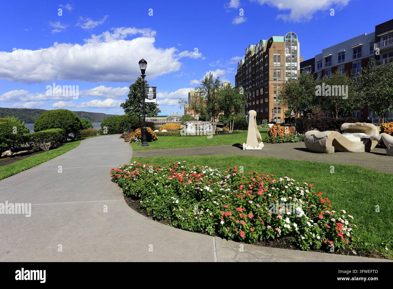 Riva del fiume Hudson Yonkers NY Foto Stock