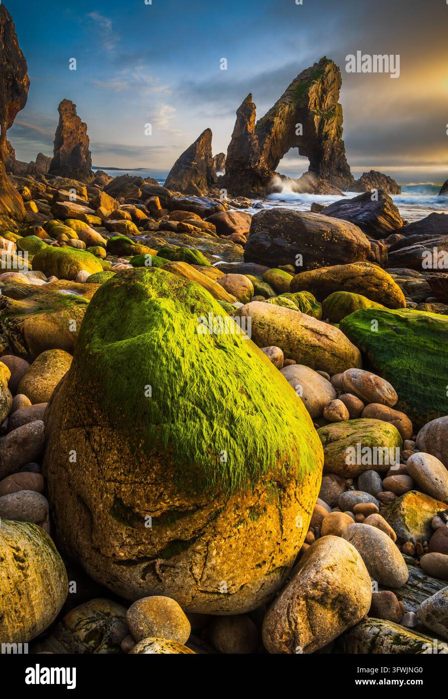 Crohy Head è una penisola aspra e panoramica sulla costa di Mullaghmullan vicino a Dungloe nella contea di Donegal, Irlanda. Foto Stock