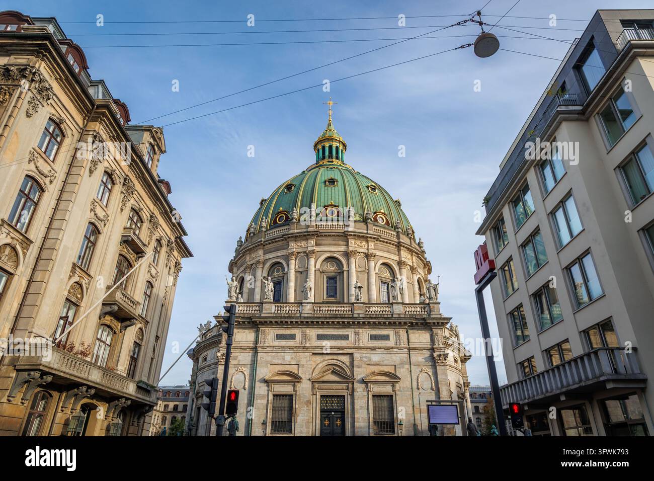 Cupola della cosiddetta Chiesa di Marmo a Copenaghen, Danimarca Foto Stock