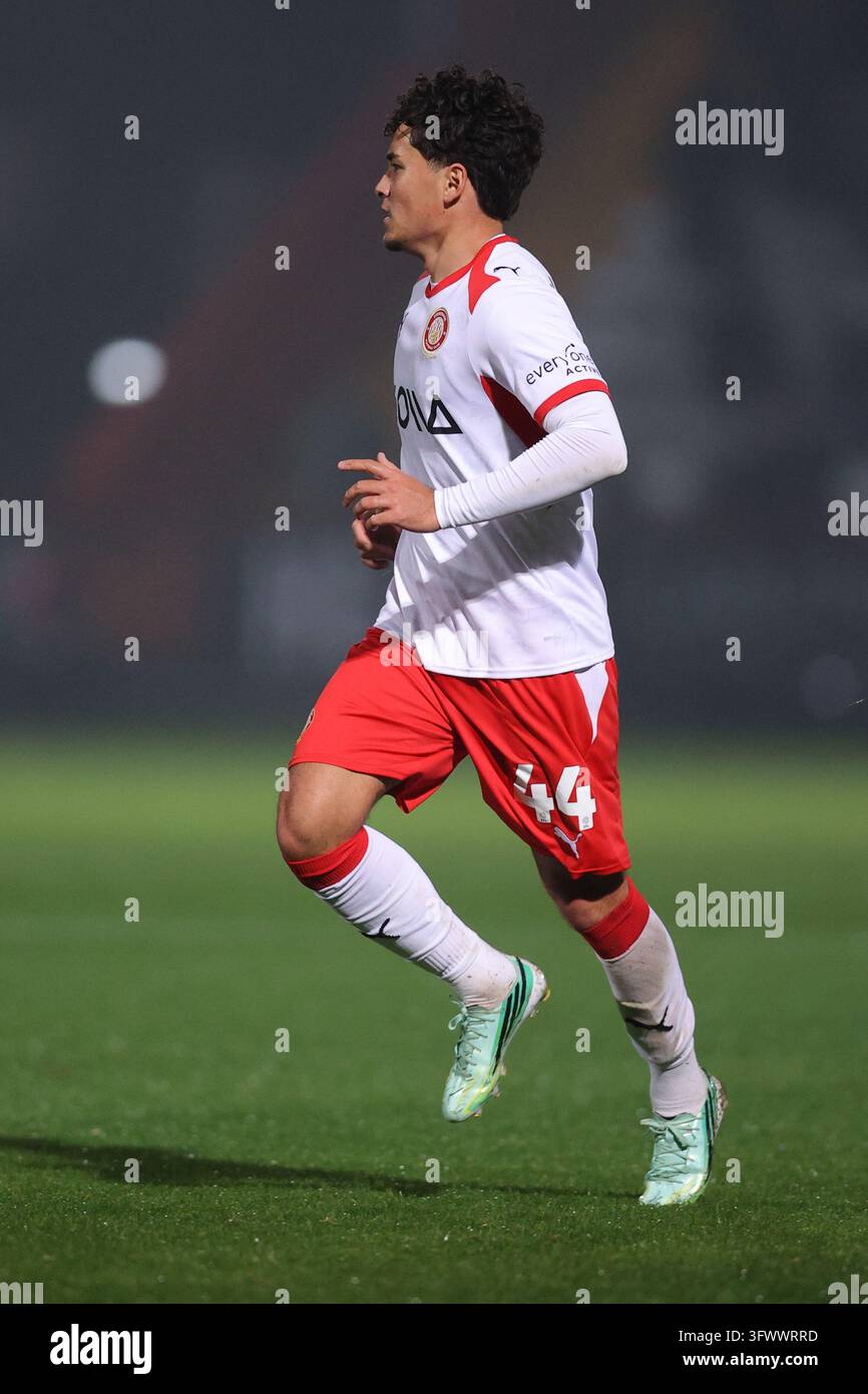 Phoenix Patterson di Stevenage durante la partita Sky Bet League One Stevenage contro Plymouth Argyle al Lamex Stadium, Stevenage, Regno Unito il 20 ottobre 2026 (Foto di Harvey Murphy/News Images) Foto Stock
