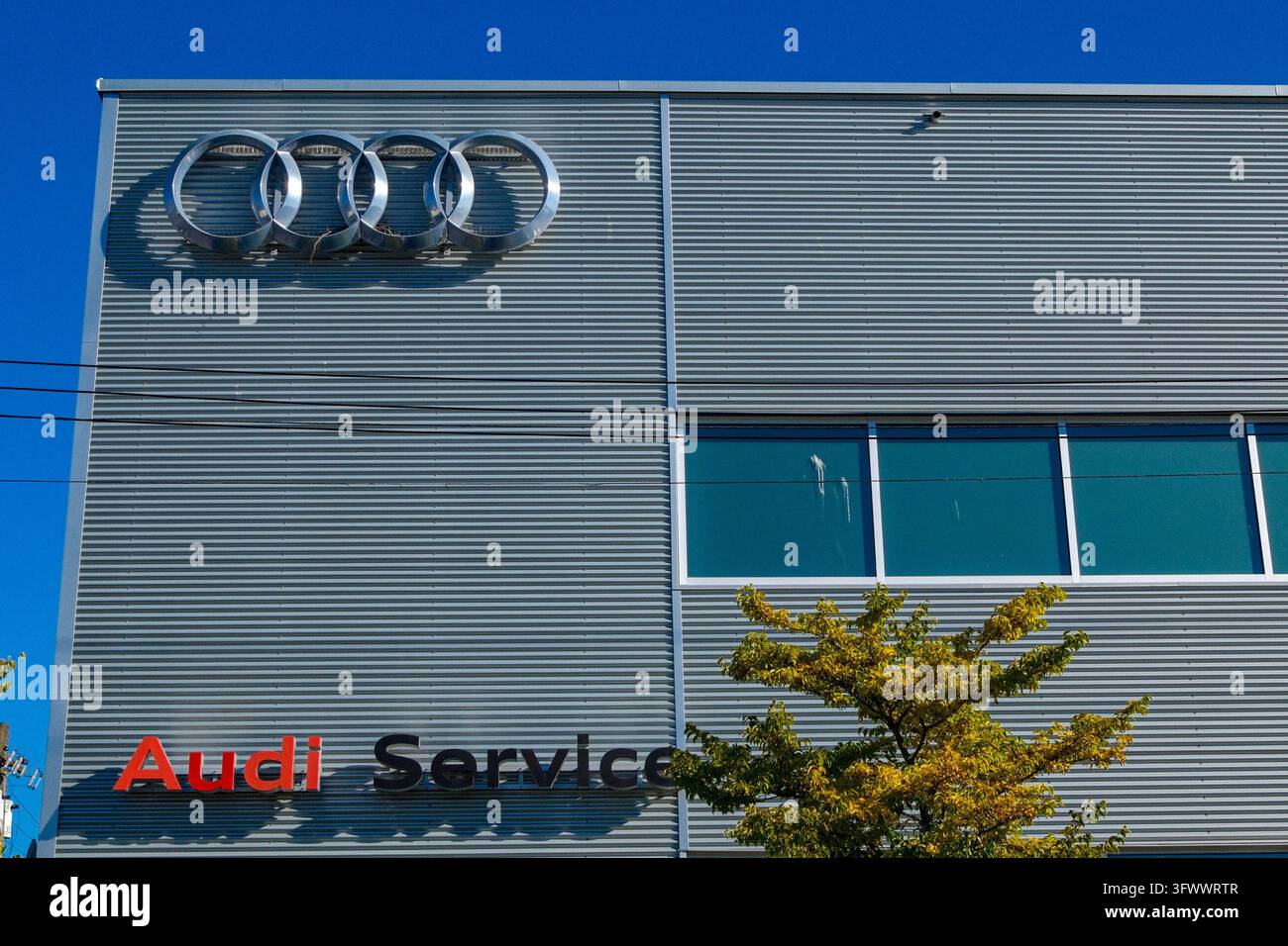 Una concessionaria Audi a Vancouver, BC. Foto Stock