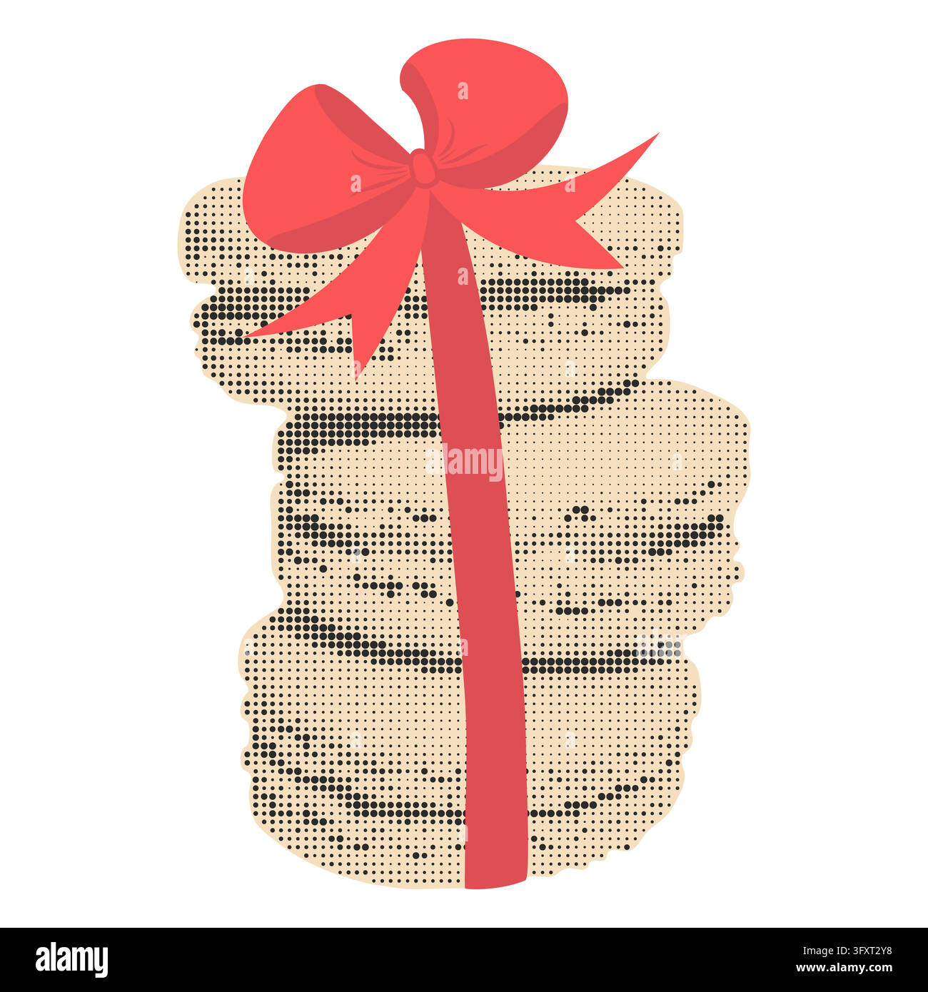 Macarons francesi impilati a mezzo tono con fiocco Illustrazione Vettoriale