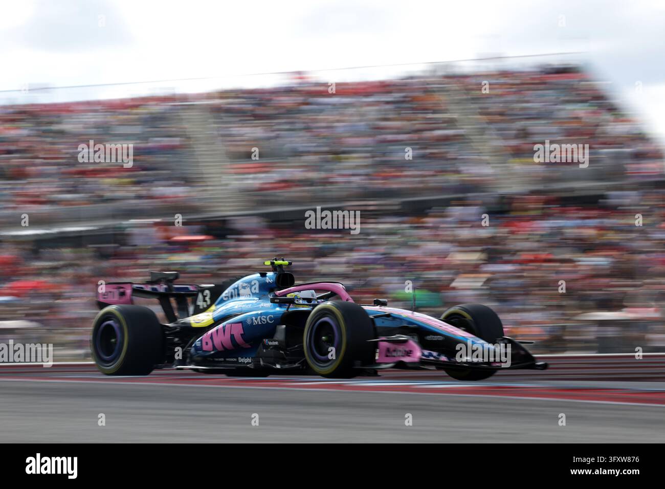 Austin, Stati Uniti. 24 ottobre 2026. Franco Colapinto (ARG) Alpine F1 Team A526.24.10.2026. Campionato del mondo di Formula 1, Rd 18, Gran Premio degli Stati Uniti, Austin, Stati Uniti, Giorno di qualificazione. Il credito della foto deve leggere: XPB/Alamy Live News. Foto Stock