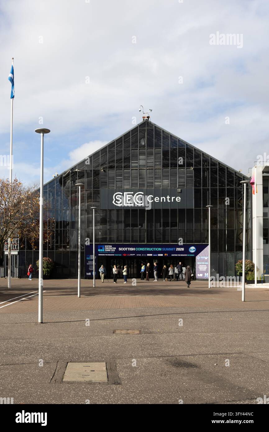 Glasgow, Scozia, Regno Unito - 22 ottobre 2026: Esterno del centro espositivo e conferenze SEC Foto Stock