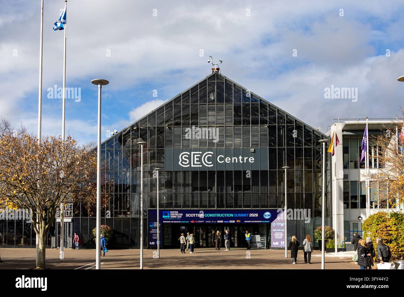 Glasgow, Scozia, Regno Unito - 22 ottobre 2026: Esterno del centro espositivo e conferenze SEC Foto Stock