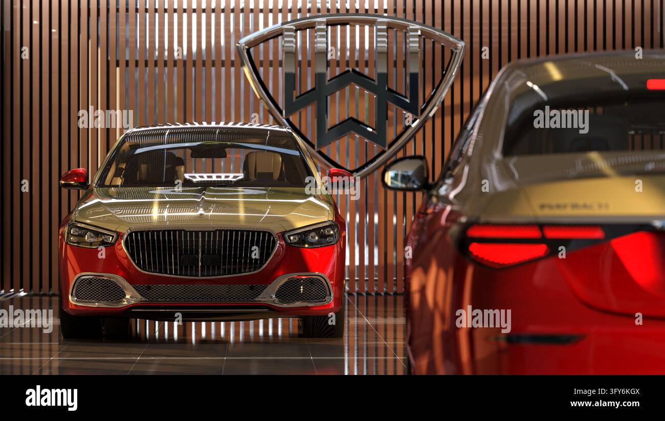 Mercedes-Maybach Classe S presso il concessionario Foto Stock