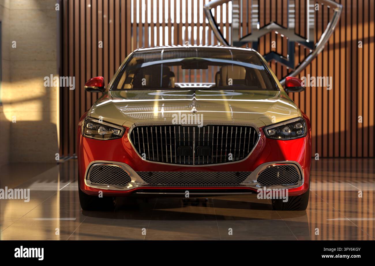 Mercedes-Maybach Classe S presso il concessionario Foto Stock