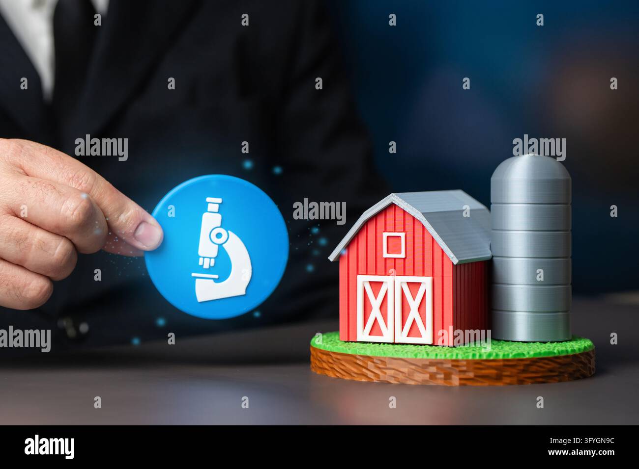Test di laboratorio sui prodotti agricoli. Ispezioni epidemiologiche e sanitarie. Controlli di sicurezza alimentare, screening della contaminazione, garanzia della qualità Foto Stock