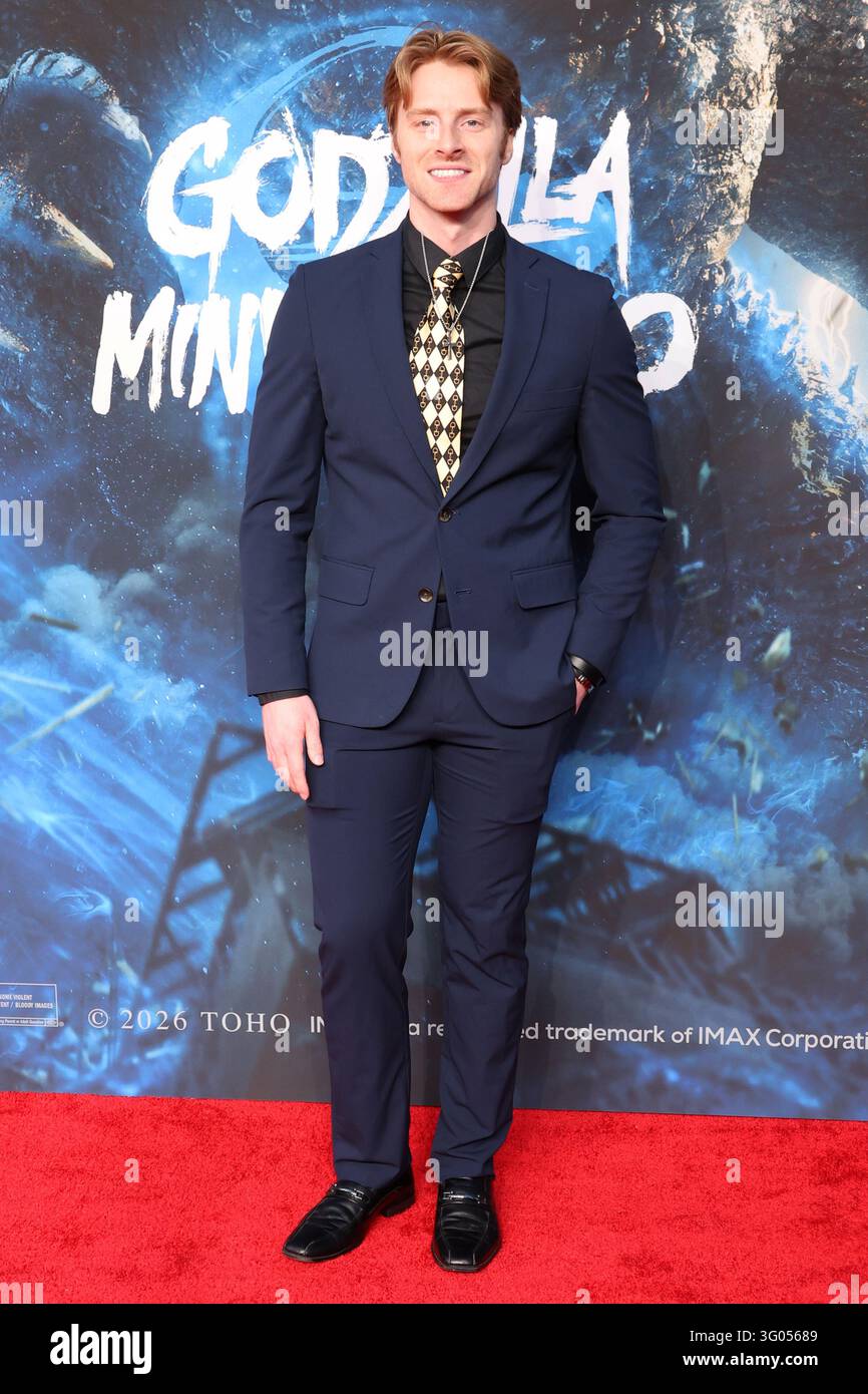 28 ottobre 2025 - Los Angeles, California - Grant Greenly. Al Red Carpet Of "Godzilla Minus Zero" presso il TCL Chinese Theatre, a Hollywood, CA. Credito fotografico: AdMedia Foto Stock