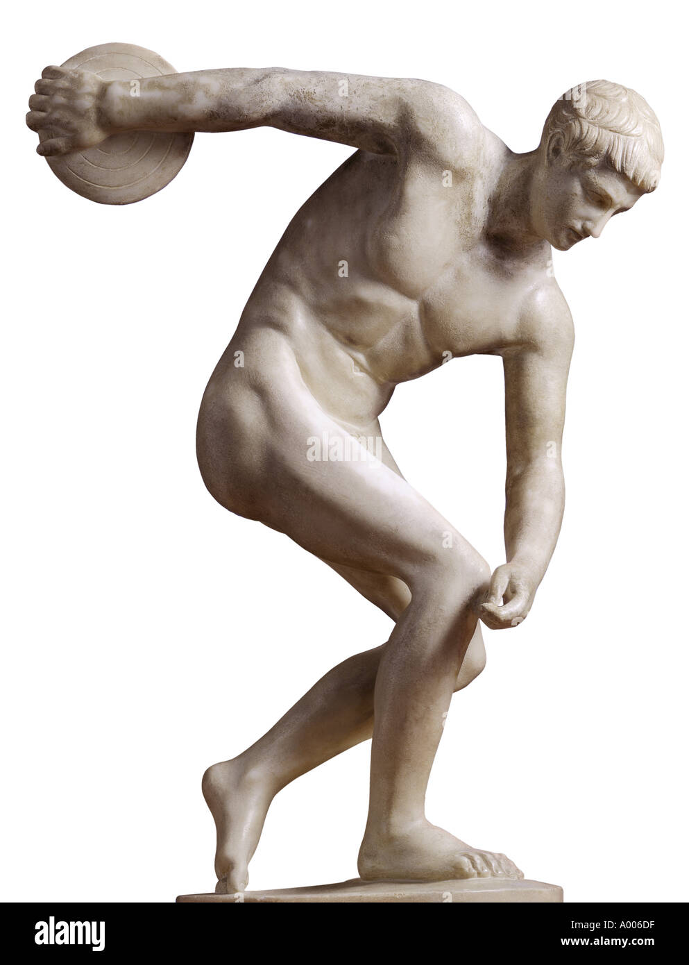 Statua di Pietra della discus thrower Foto Stock