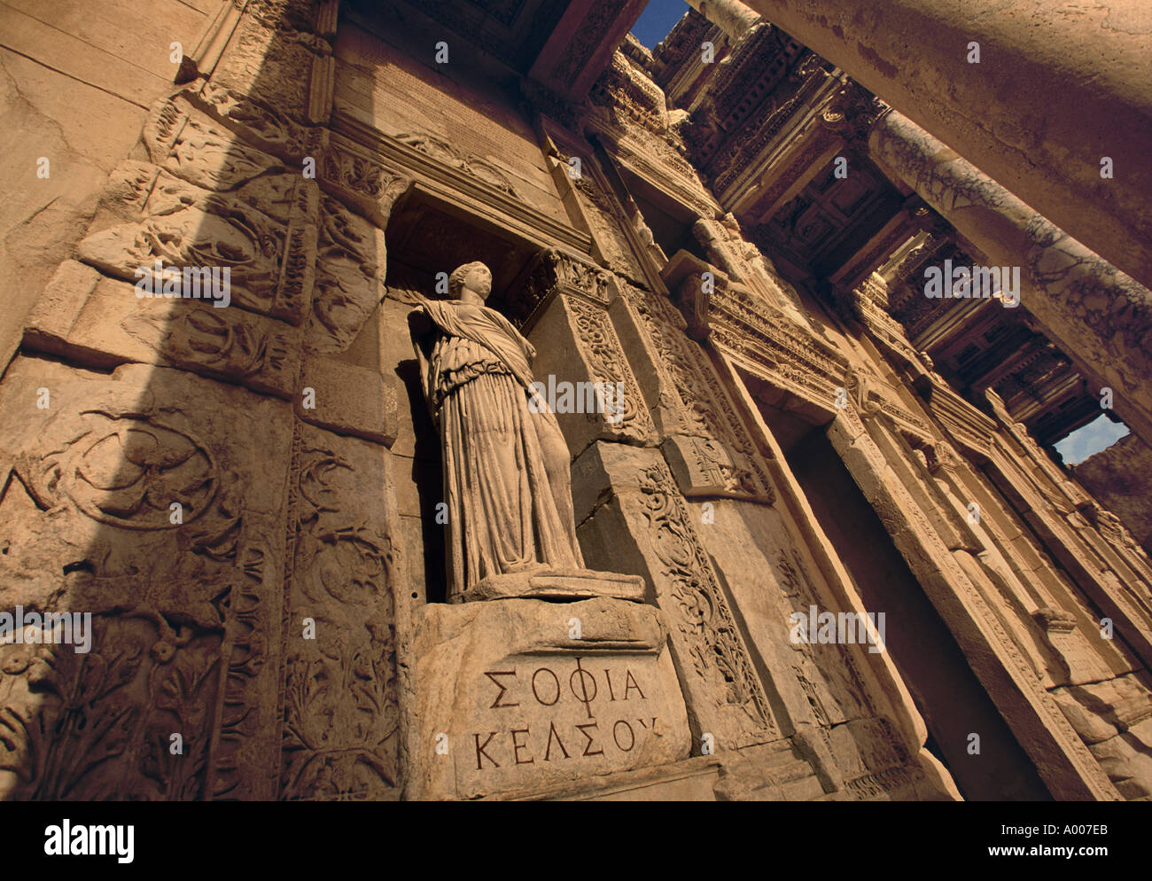 Rovine della Biblioteca di Celso Efeso Turchia Foto Stock
