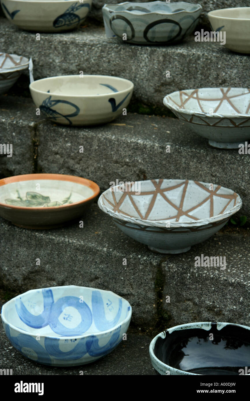 Le ceramiche giapponesi a Mashiko Fiera della Ceramica Foto Stock