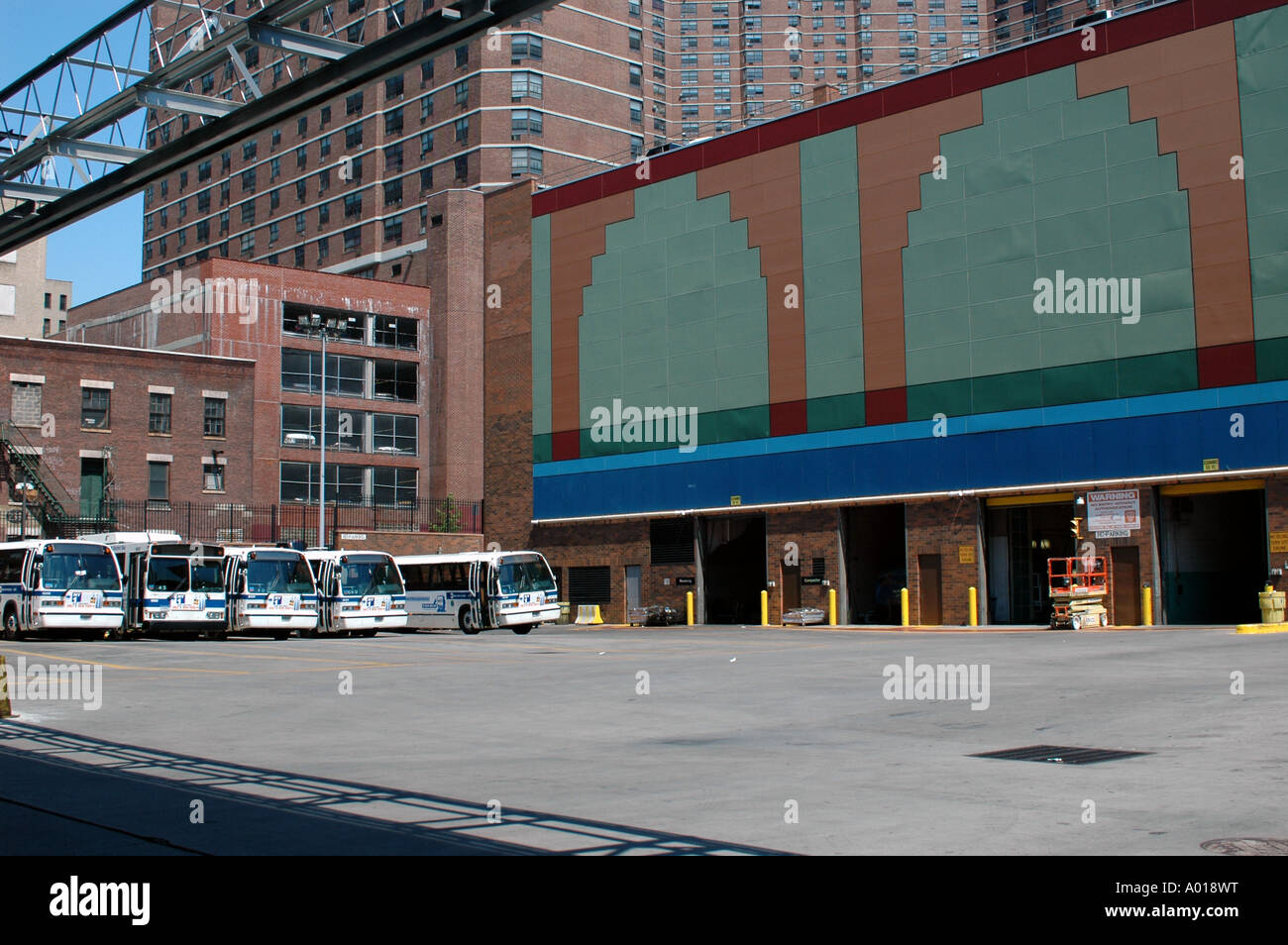 NYC New York City Transit Authority Manhattanville deposito autobus Foto Stock