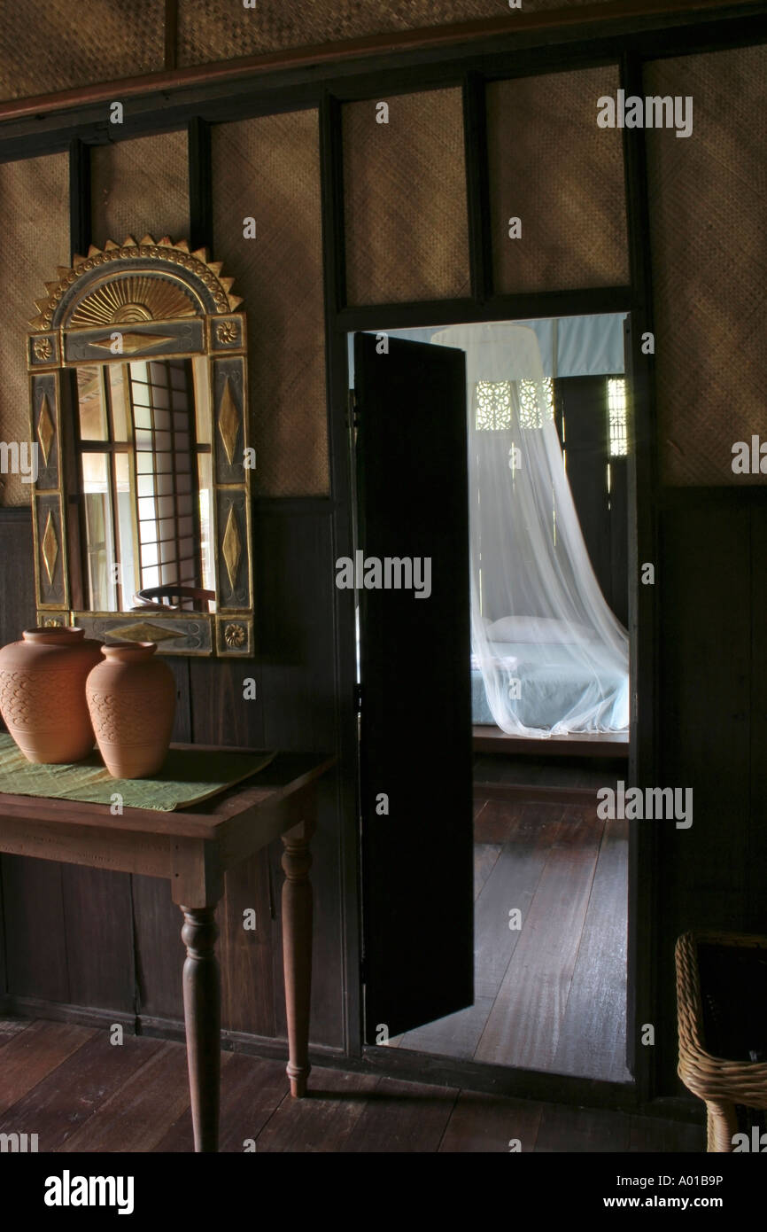 Interno di una casa malese a pura Tanjung Sabtu in Terengganu, Malaysia. Foto Stock