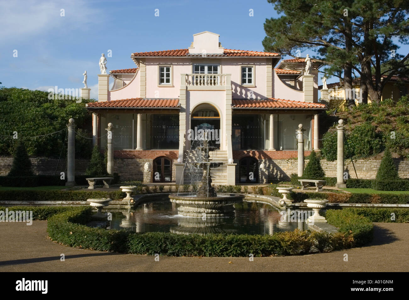 Villa italiana in Compton Acres, Dorset, Regno Unito Foto Stock