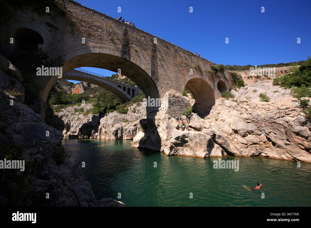 Francia LANGUEDOC ROUSSILLON HERAULT valle il Pont du diable Foto Stock