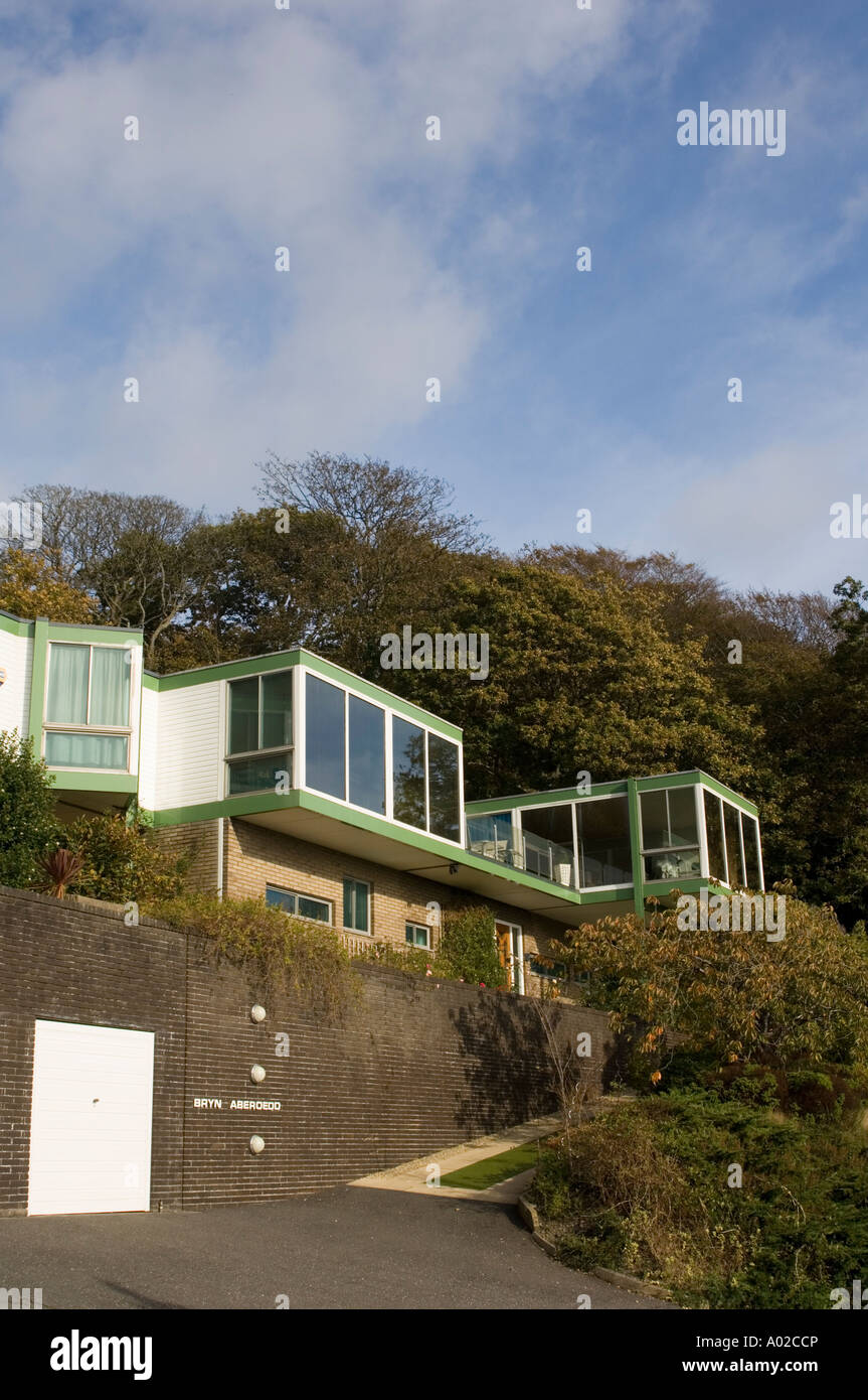 Bryn Aberoedd iconico degli anni sessanta international casa moderna Aberystwyth Ceredigion nel Galles Foto Stock