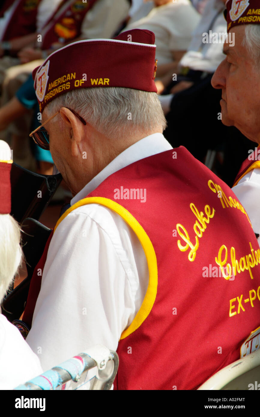 Veterani giorno rimembranza servizio in spagnolo Springs Florida USA. Ex POW Foto Stock