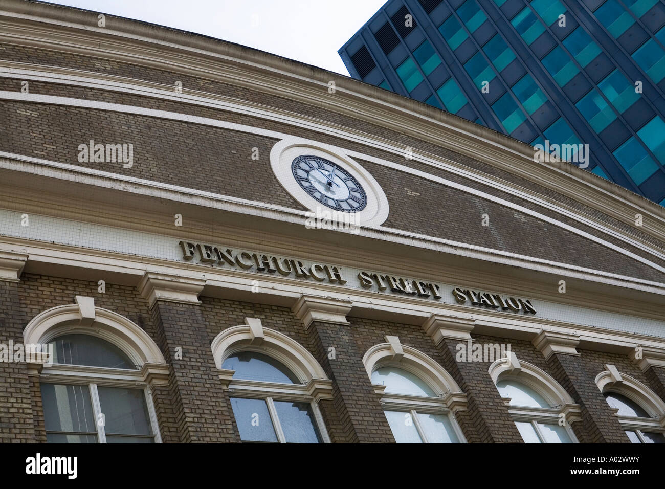 Fenchurch Street Stazione ferroviaria London progettato da George Berkeley e costruita nel 1853 54 Foto Stock