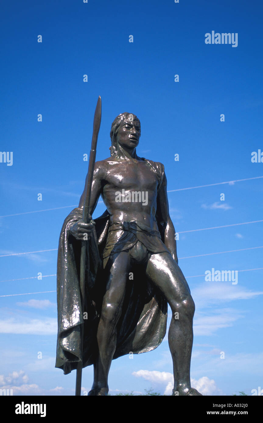 Enriquillo statua indiana Taino eroe nazionale cacique Repubblica Dominicana Foto Stock