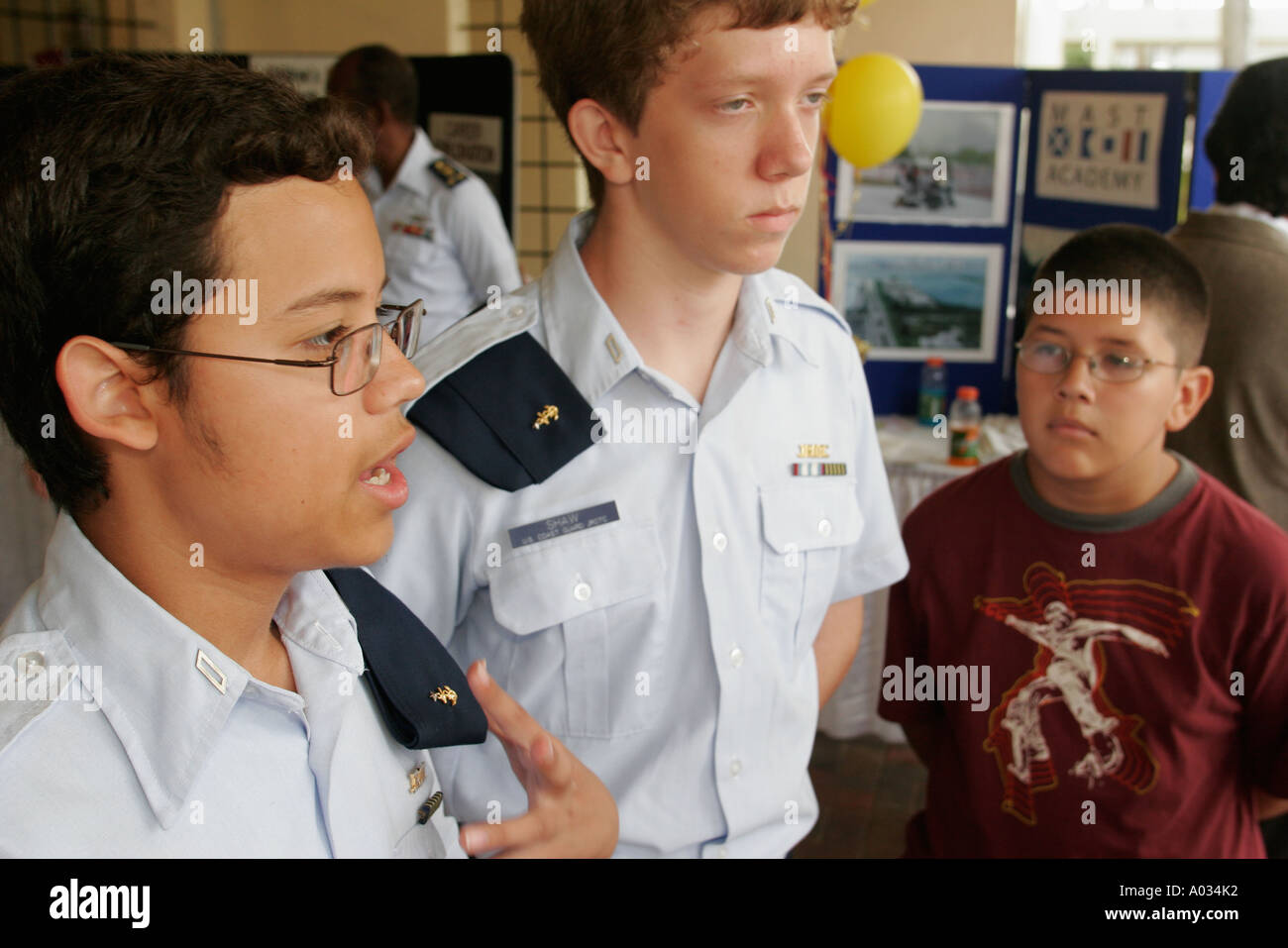 Miami Florida,Booker T. Washington Senior High,public School,campus,Education,learn learns learning,teach,Schools of Choice Open house hom home Foto Stock