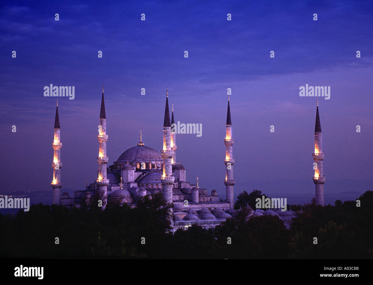 La Moschea Blu di Sultan Ahmet ho costruito tra il 1609 e il 1619 Istanbul Turchia Foto Stock