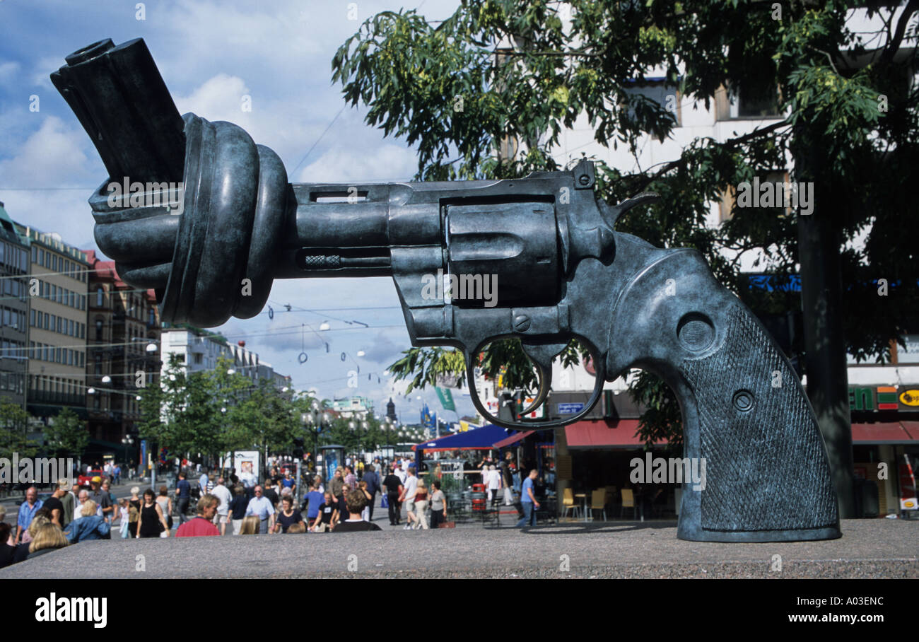 Statua di pace a Göteborg in Svezia Foto Stock