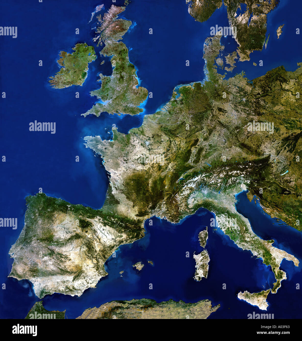 Europa REGNO UNITO Inghilterra fotografato dallo spazio via satellite Foto Stock