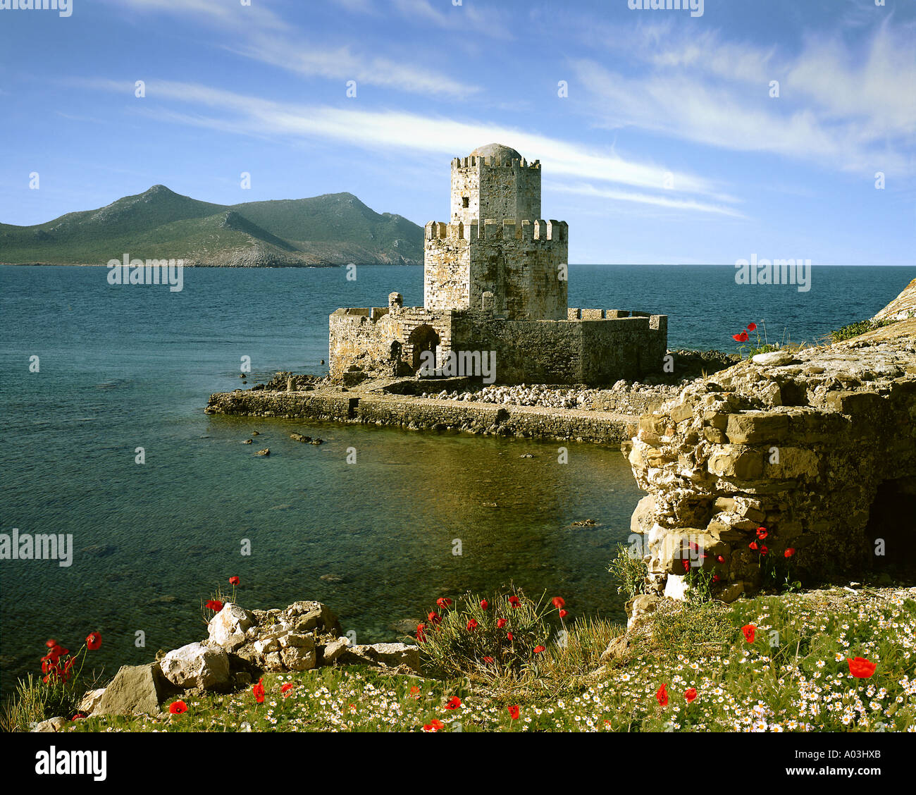 GR - Peloponneso Methoni: castello vicino Pilos Foto Stock