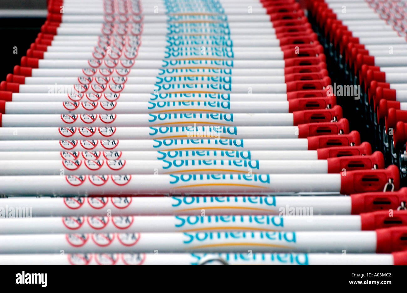 Somerfield carrello per supermercati park Foto Stock