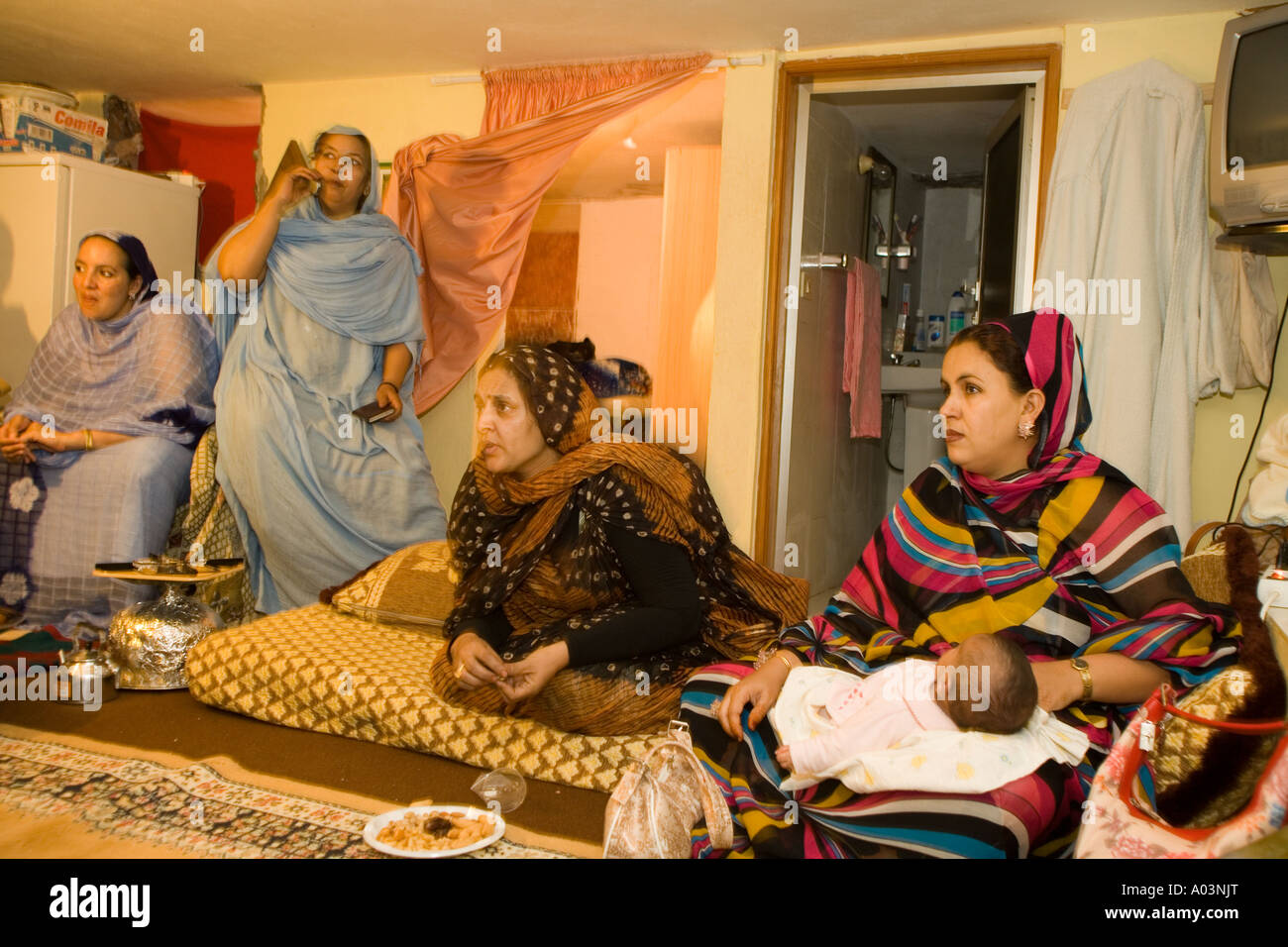 Rifugiati Saharawi nelle isole Canarie Foto Stock