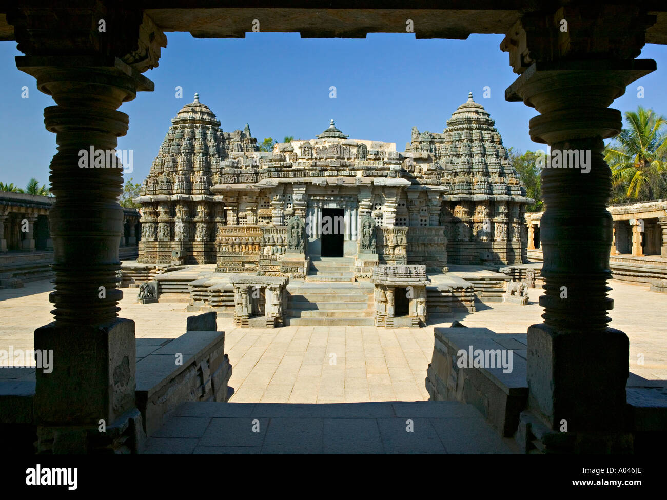 Keshava (Hoysala) Tempio, Somnathpur, Karnataka, India Foto Stock