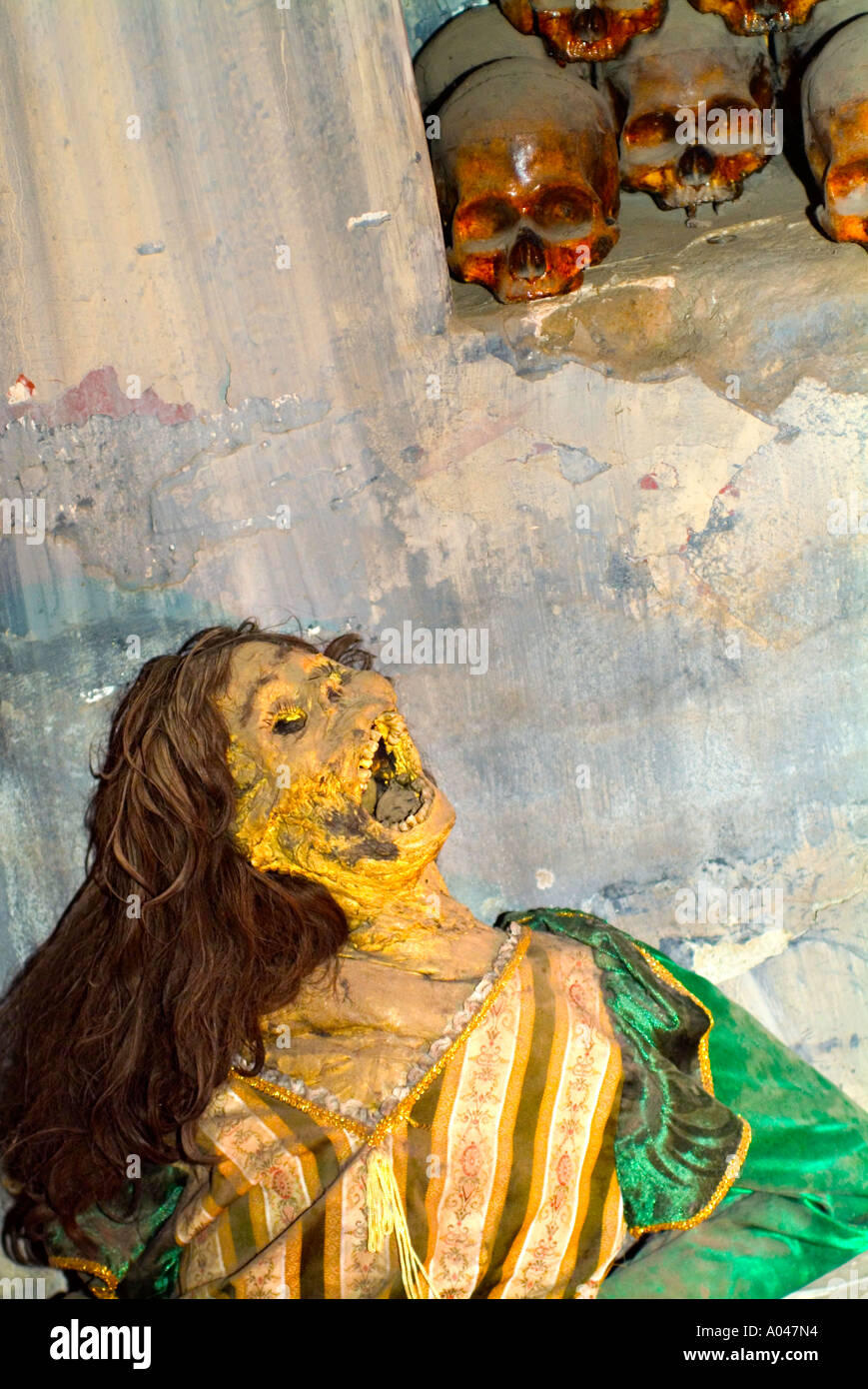 Vittima in casa di Tia Aura noto anche come Casa de la Tia Aura una grande Haunted House in Guanajuato Messico Foto Stock